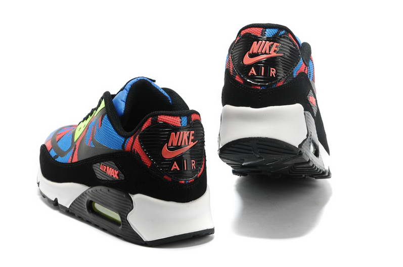 Nike Air Max 90 Chaussures Femmes Pre TAPE fonce bleu clair Organge (3)